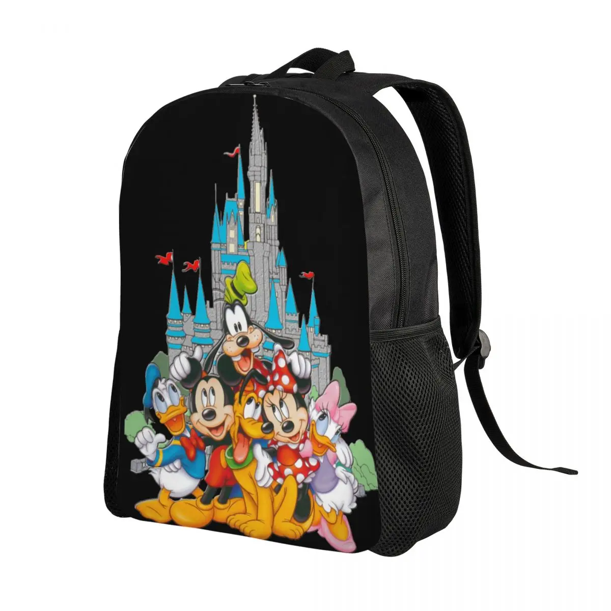 Custom Mickey Mouse Donald Duck Minnie Anime Backpack for Women Men College School Student Bookbag Fits 15 Inch Laptop Bags