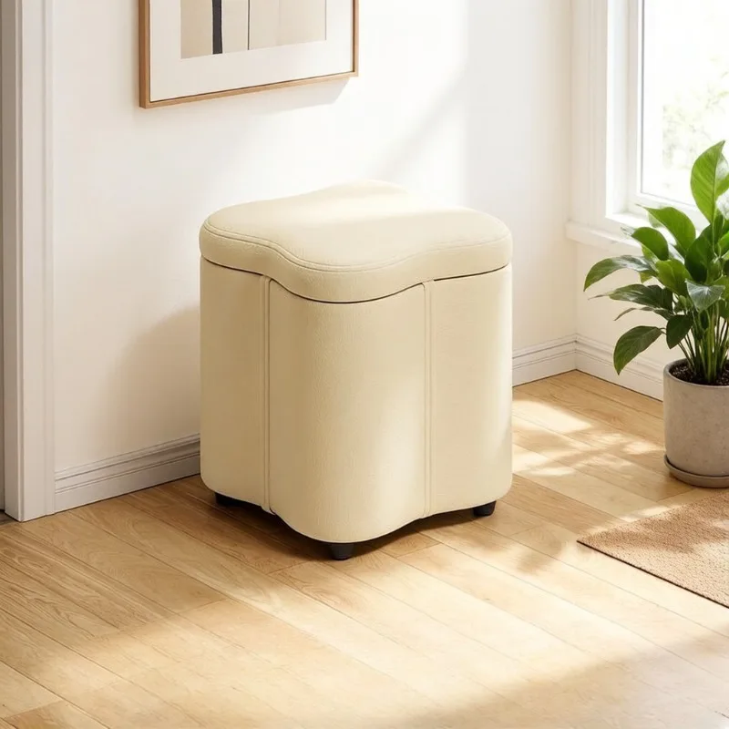 Household Multifunctional Small Stool, Storage Bench Shoe Changing Stool for Entrance, Living Room and Sofa Side