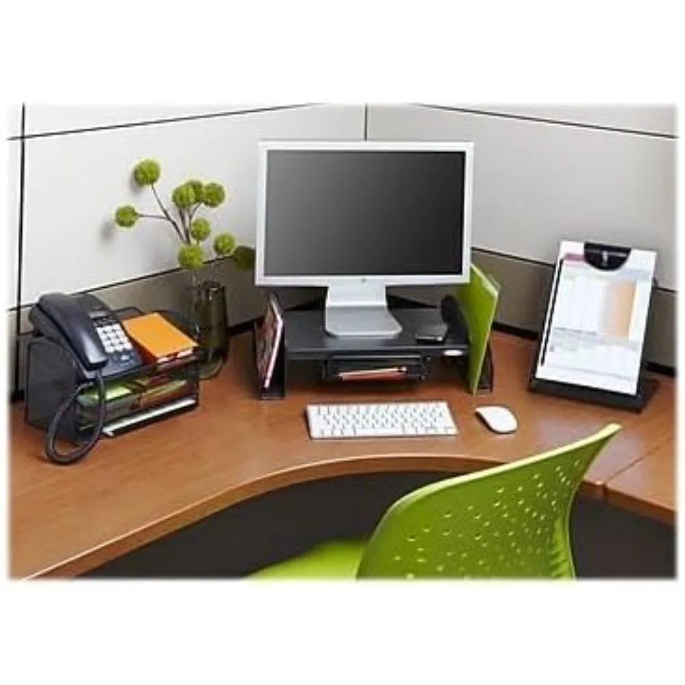 Durable Steel Mesh Phone and Utility Tray with Drawer, Desktop Organizer for Office and Home Use