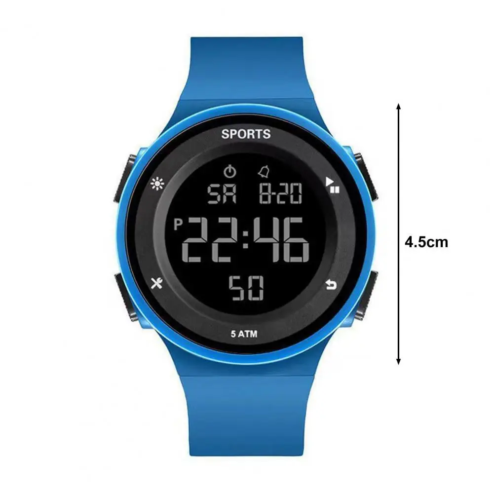 Waterproof Watch Shockproof Watch Waterproof Shockproof Men's Digital Sport Watch with Silicone Band for Outdoor Activities