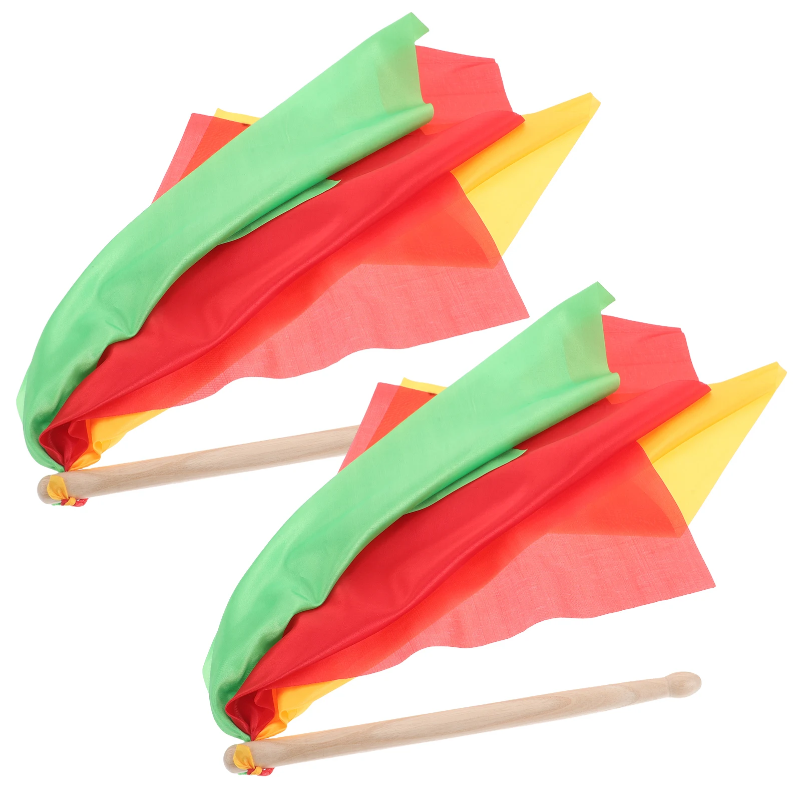 

1Pair Drumsticks RedYellowGreen Scarves AdultChild WaistDrum Gong BattleDrums ToddlerGymnastics Equipment Portable