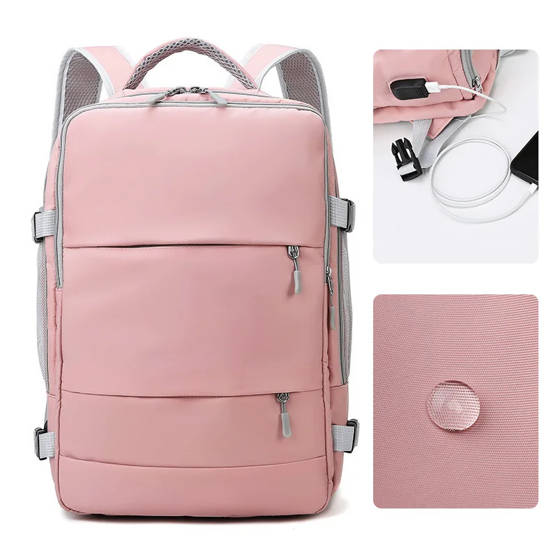 

Women Backpack for Travel Outdoor Waterproof Laptop School Backpacks Fashion Casual Bag with Luggage Strap USB Charging Port