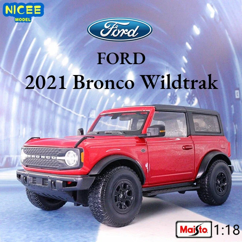 

Модель автомобиля Maisto 1:18 2021 Ford Bronco Wildtrak из сплава, литой металлический игрушечный автомобиль, коллекционные подарки для детей B616