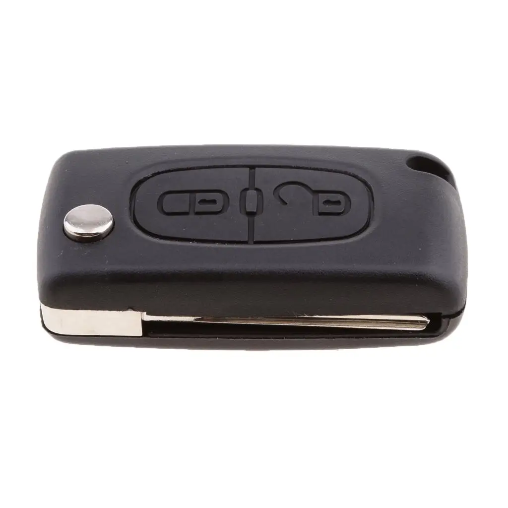 Smart Remote Key Fob Case Cover Black Plastic Chip 433mhz for Peugeot 207 307 308 407 Car Button Entry Housing