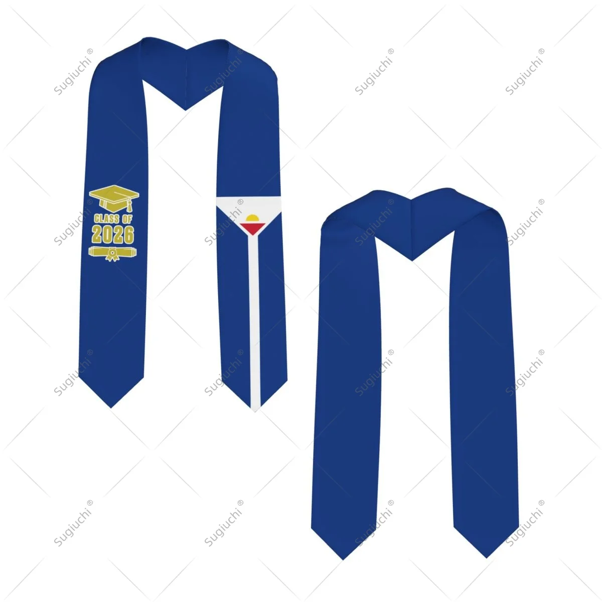 

Saint Martin Flag Class Of 2026 Graduation Stole Sash Scarf For International Students Proud Ceremony Adult Unisex