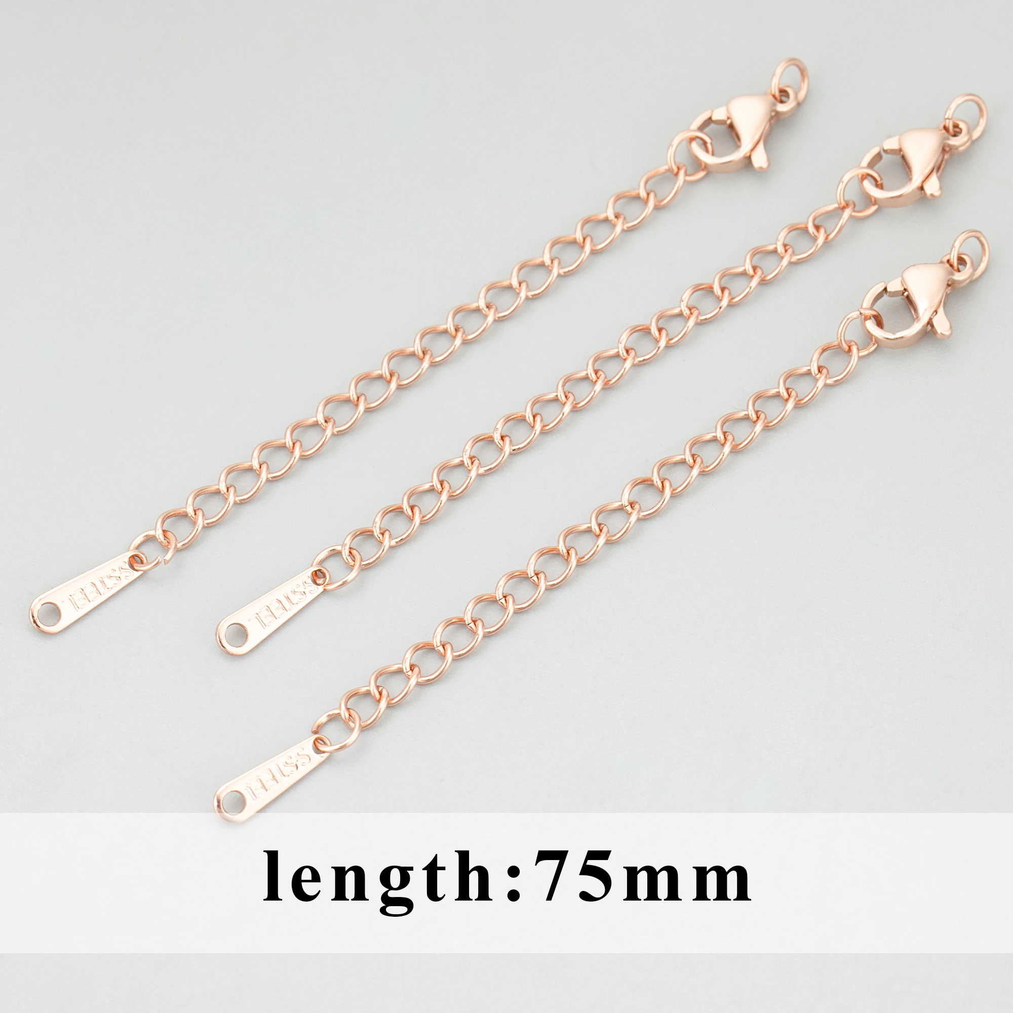 GUFEATHER,10pcs/lot,MG21,jewelry accessories,stainless steel,rose gold plated,hand made,charms,jewelry making,extended chain image 5