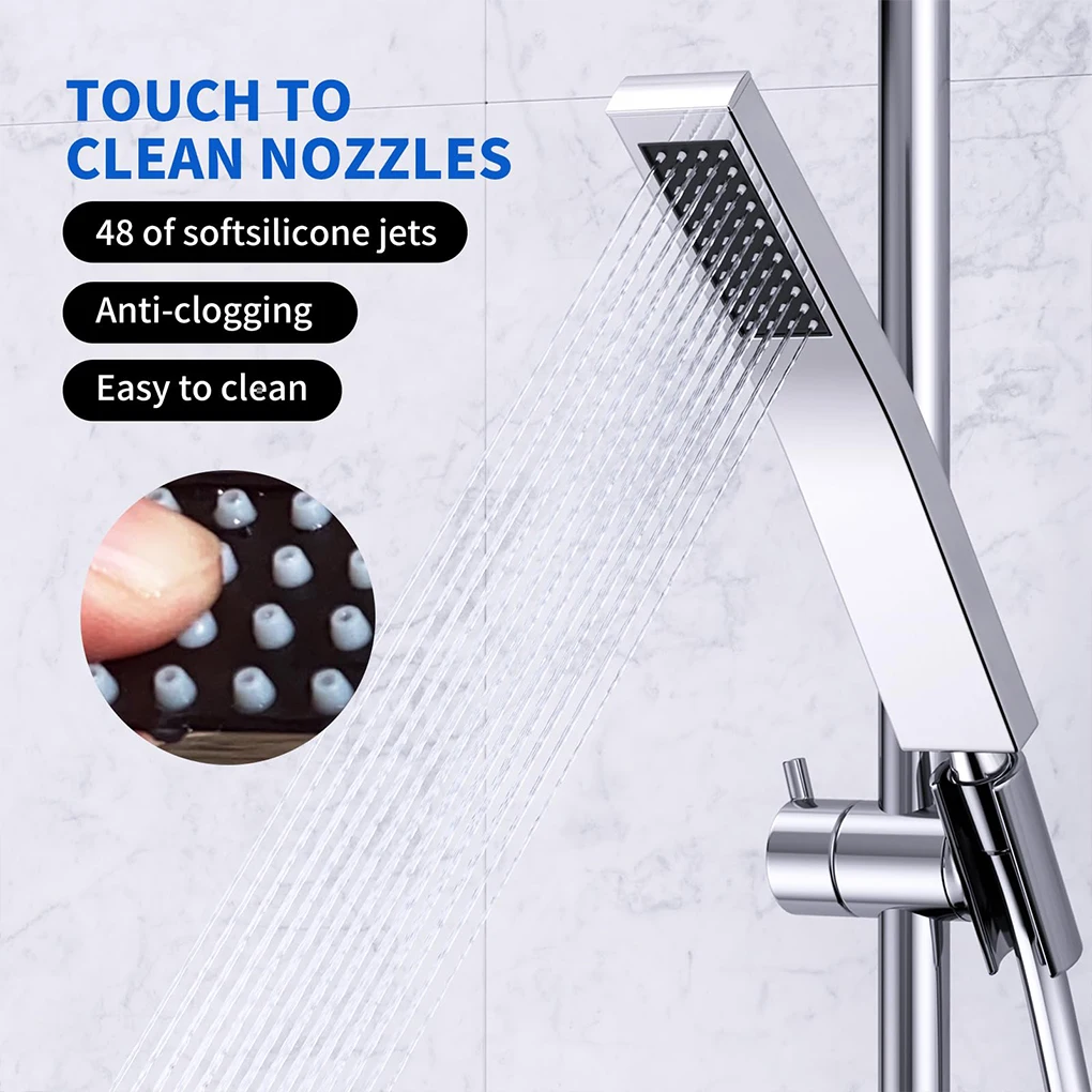 

Душевая насадка из нержавеющей стали. Нержавеющая сталь. Легкие квадратные насадки. Красивые хромированные душевые насадки.