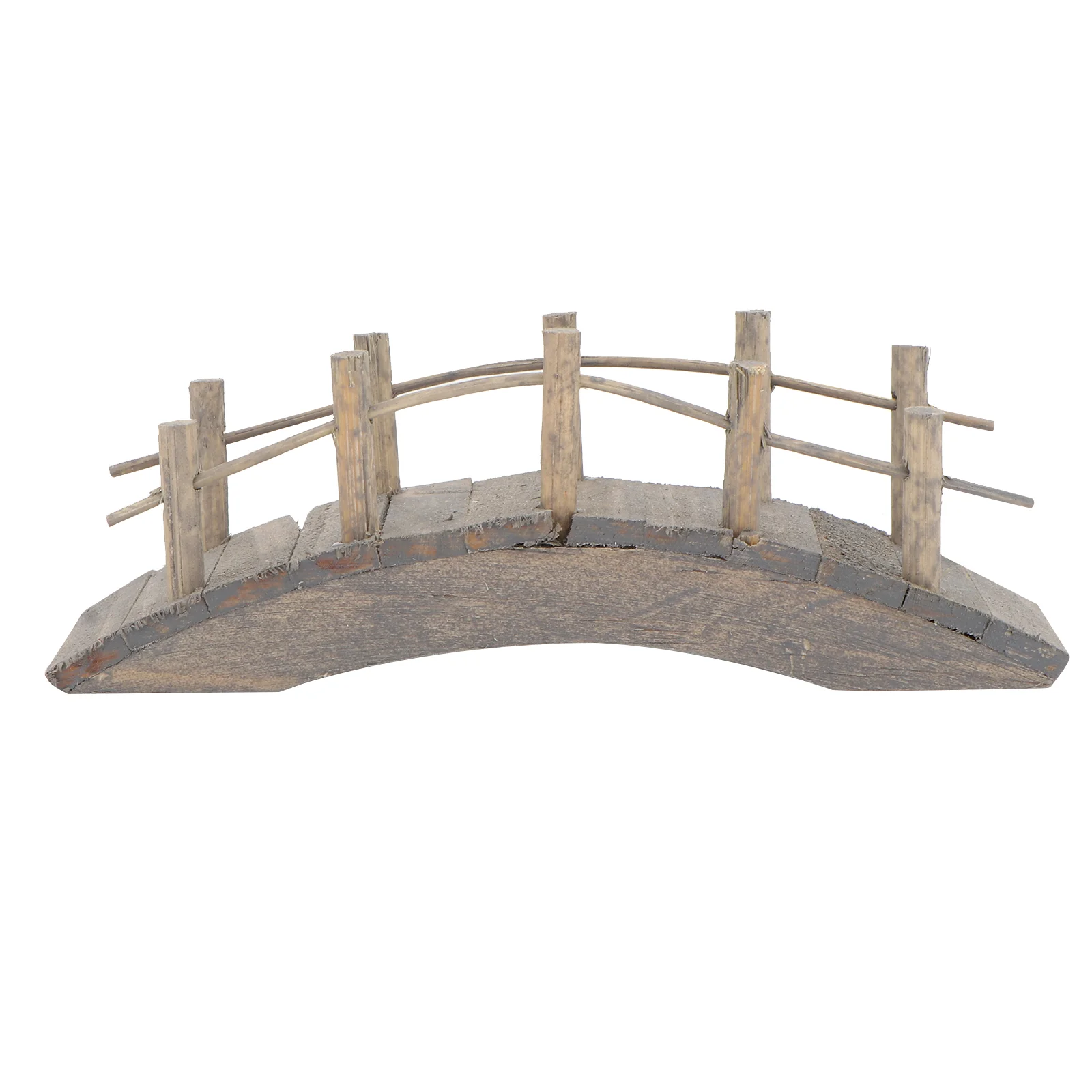 

Mini Wooden Arch Bridge Dollhouse Decoration Adornment Bench Model Glass Miniature Simulation Accessory Scene Furniture