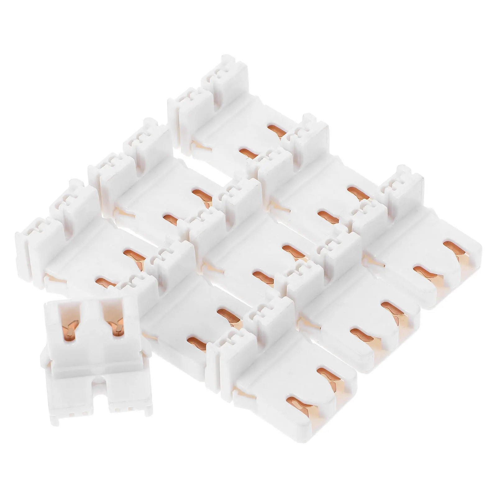 

10pcs Lamp Holder Bracket Plastic Light Socket Base For Fluorescent Tube Lighting Fixture Mounting Clips Office Commercial