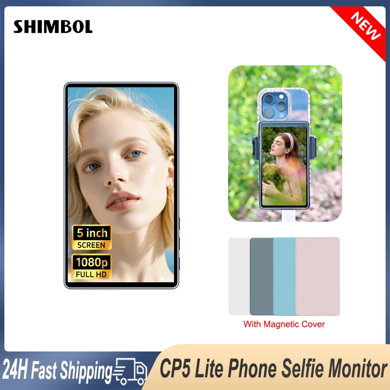 

SHIMBOL CP5 Lite Magnetic Phone Vlog Selfie Monitor Screen Using Rear Camera for iPhone 16 15 14 Samsung Live Stream TikTok 5"