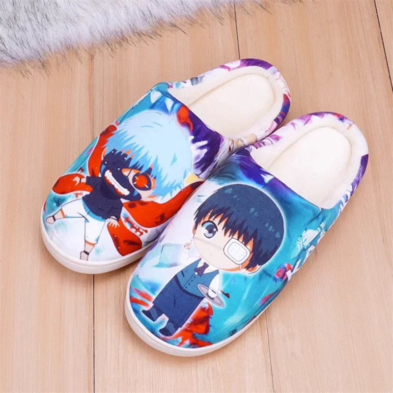 TakGhoul Anime Cosplay Pantoufles en coton unisexe, chaussures de famille décontractées, oke eki Ken Touka Kirishima, cadeau adulte, chaud et à la mode