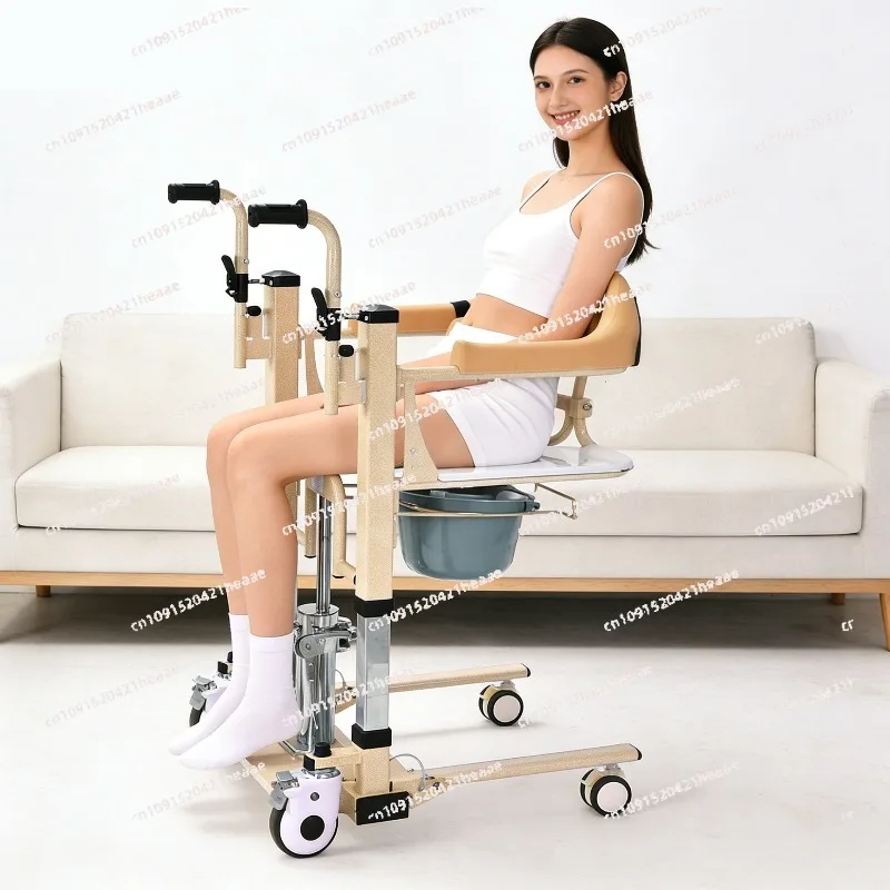 Suitable for Rehabilitation nursing transfer machine, mobile artifact with adjustable anti slip lifting seat and toilet chair