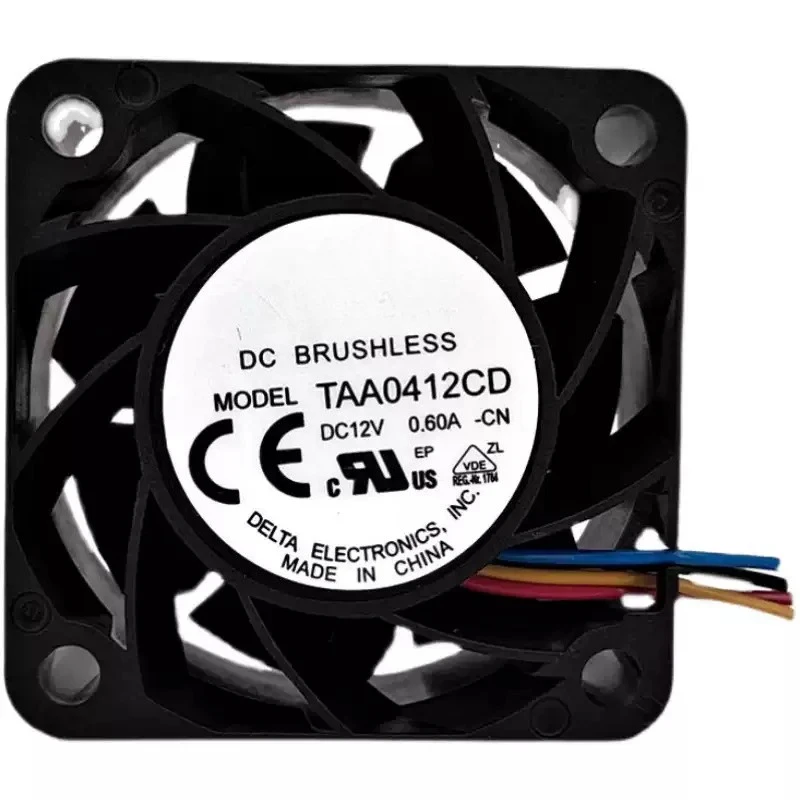 5 pcs for Delta TAA0412CD 40x40x20MM 40mm 4020 4cm Server Fan Inverter Computer CPU Axial Blower Cooling Fans DC 12v 0.6A 4PIN
