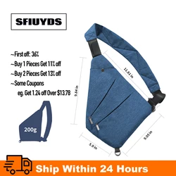 Male Sling Bags Leakproof, Brand SFIUYDS Men's Shoulder Bag Lightweight, High quality Chest Packet, Anti-Theft Cross Backpack