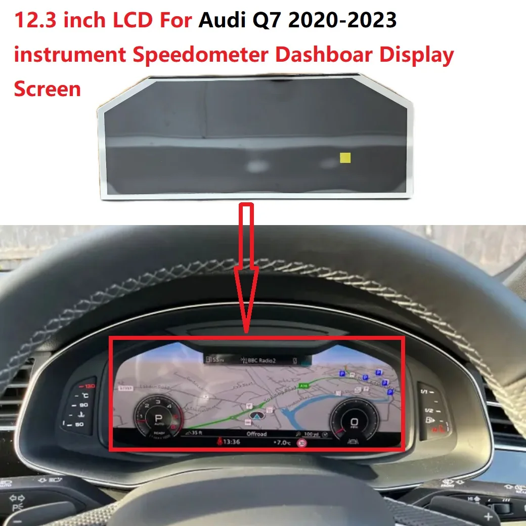 

12.3 inch LCD For Audi Q7 2020-2023 instrument Speedometer Dashboar Display Screen