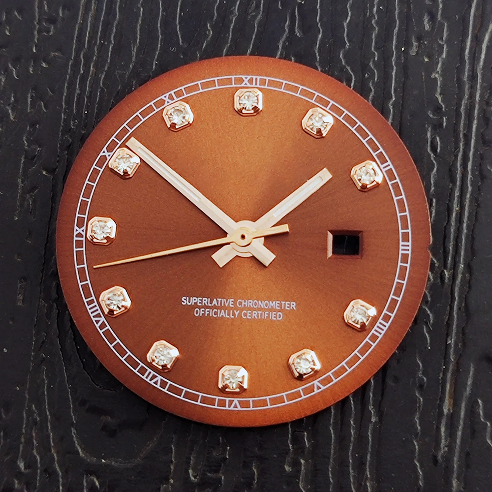 قرص ماسي للسيدات بشعار S مقاس 24.5 مم، مناسب لملحقات تعديل الساعة ذات الحركة الأوتوماتيكية اليابانية NH05