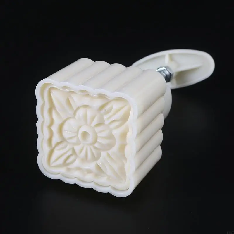 4 قطع من قوالب كعك القمر المربعة يدويًا لديكور كعكة القمر 100 جرام أداة صنع المعجنات بنفسك