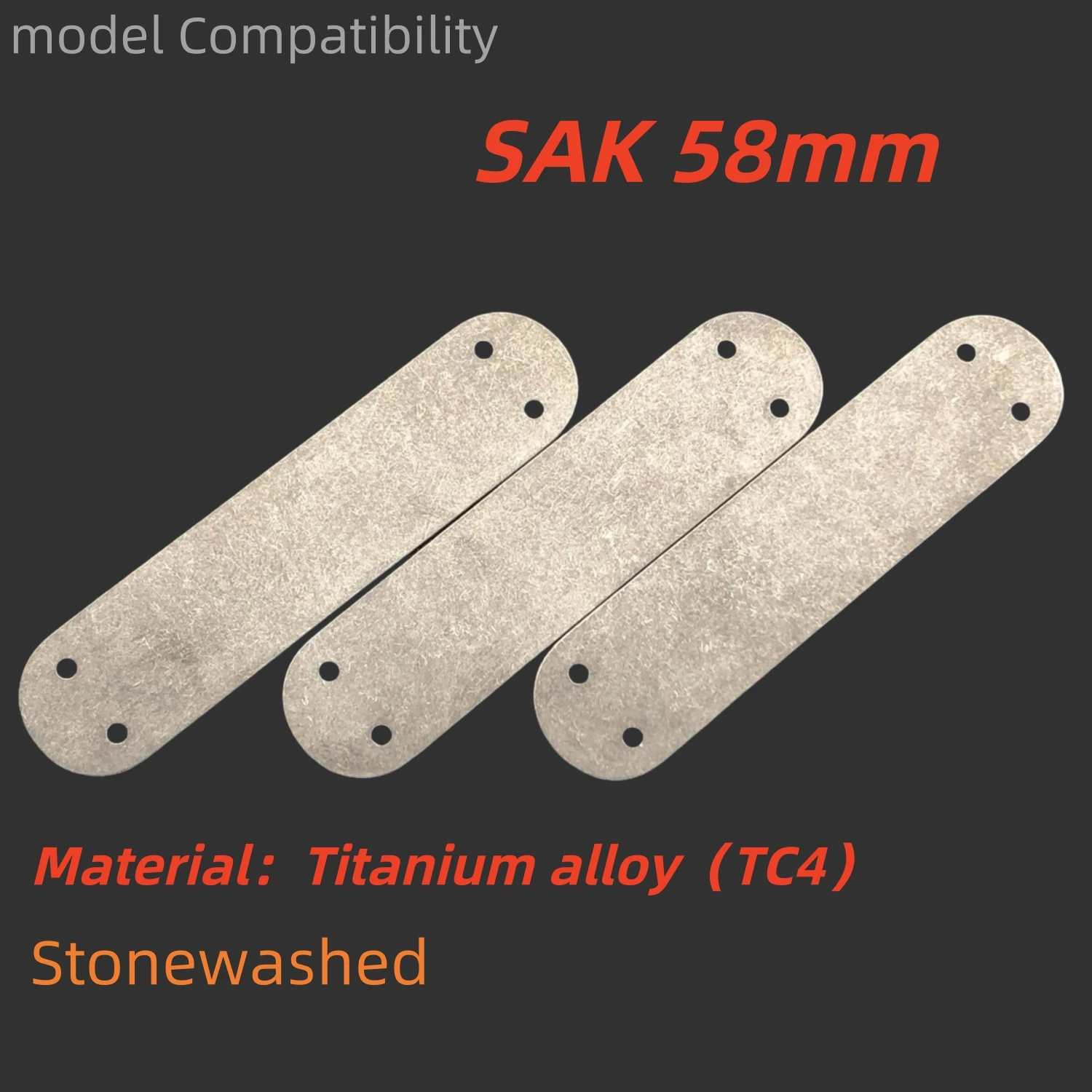 1 piece TC4 Titanium alloy Liners Lining Clamping Plate Partition For 58MM Victorinox Swiss Army Knives SAK DIY Accessories