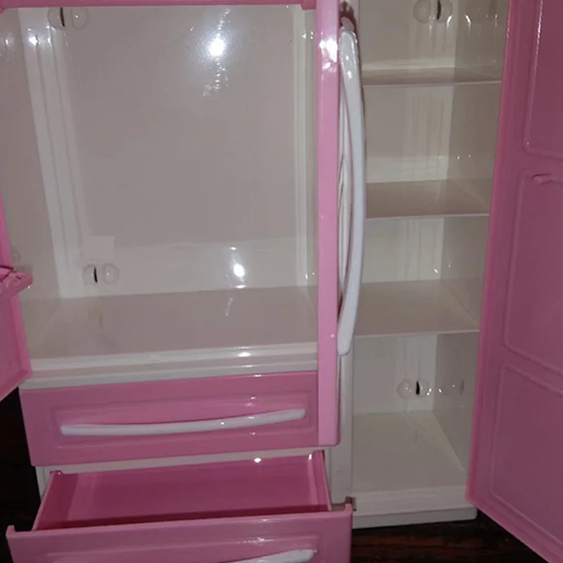 Dollhouse Wardrobe Double Door Portable Closet Furniture Girl Princess Bedroom Accessories for 11.5inch Doll Toy Birthday Gift