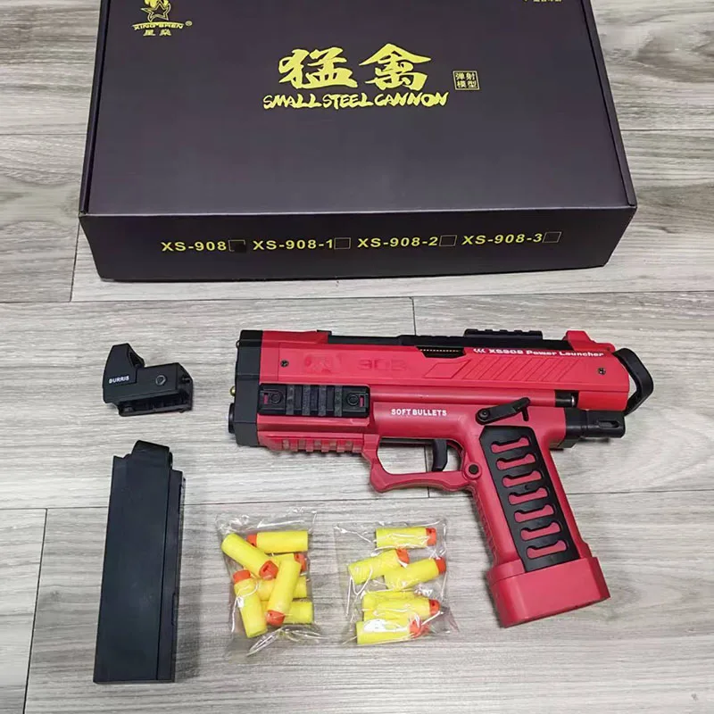 Alloy Raptor Launcher Soft Bullet Gun capable of firing for combat aerial suspension with manual loading