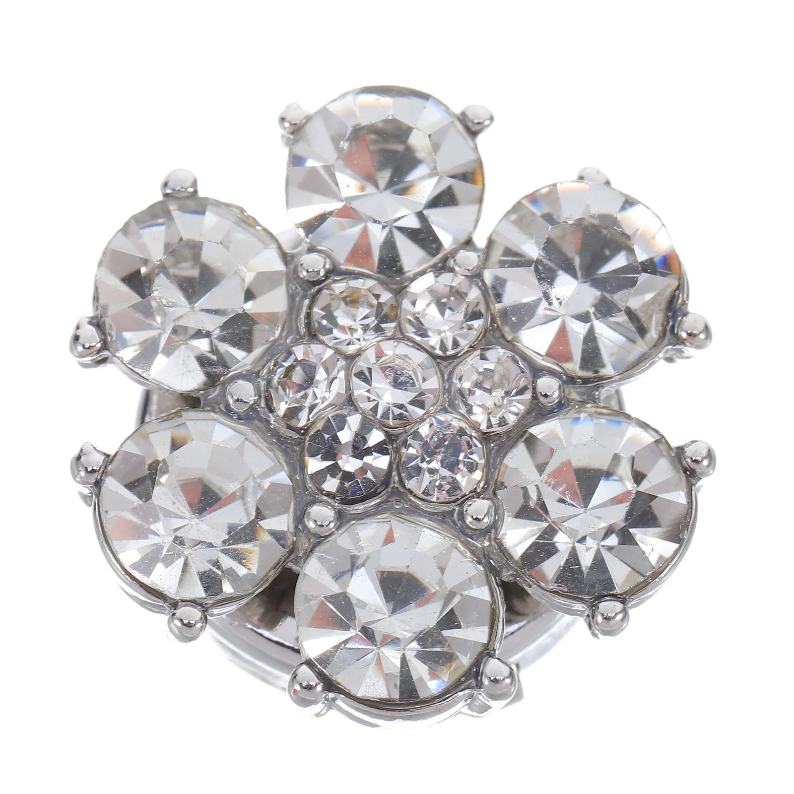 

Rhinestone Crystal Flower Buttons Sew on Decorative Clothes Buttons for Sweaters Coats Women Men Fashion Button