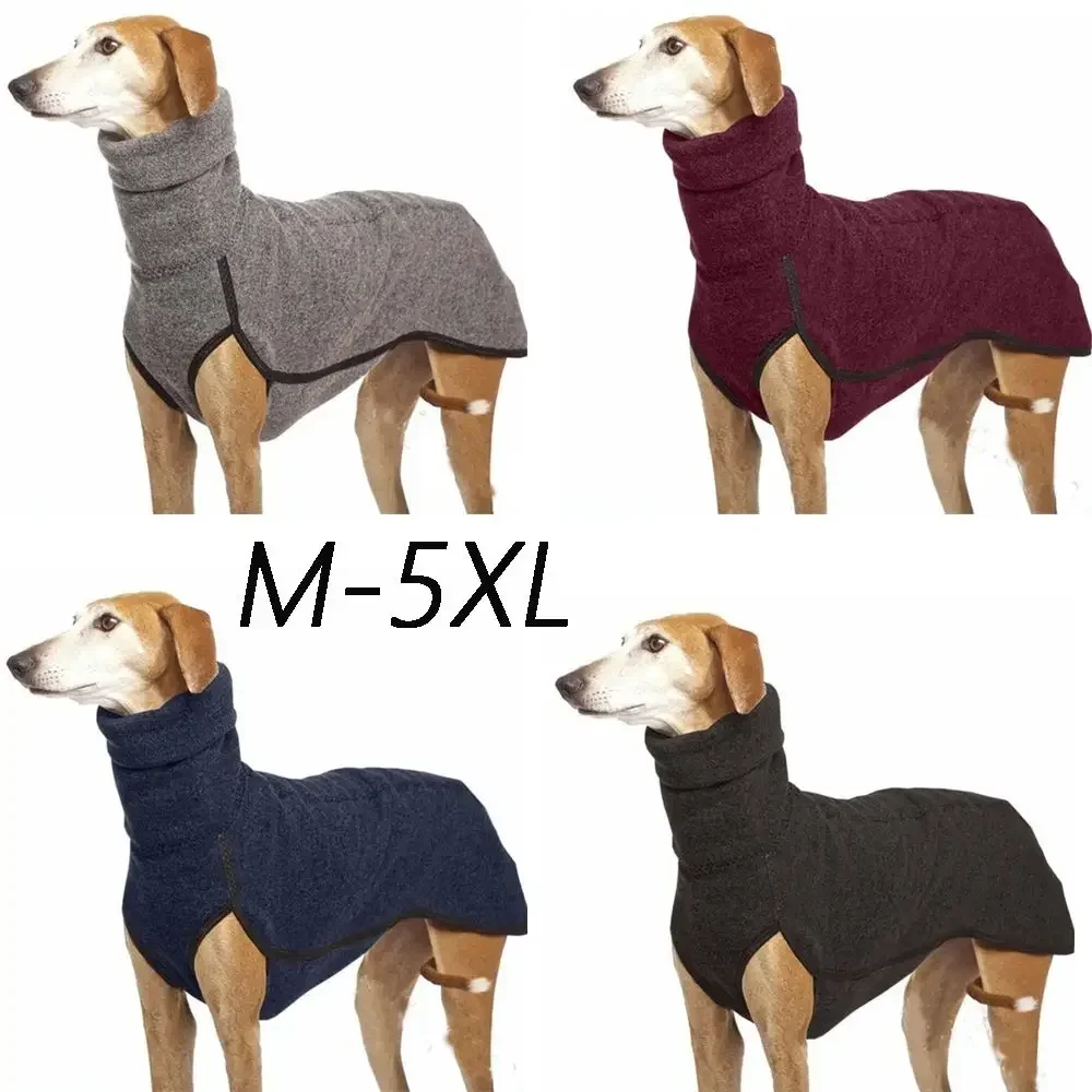 Dog Pet Winter High Collar Jumper Sweater Medium Big Dog Coat Jacket Great Dane Greyhound Pitbull Clothing Pets Clothes