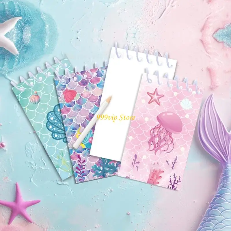 C90C 8 PCS POCKET POCKET NOTEBOOK SPORALS NOTOBOOK CARTOON Notebooks สำหรับรางวัลสำหรับเด็ก