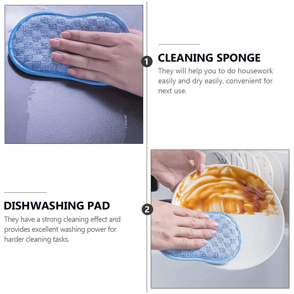 Cleaning Cloth Sponge Wash Dishes Dishwashing Reusable Washable Sponges Melamine Loofah Pad for Kitchen