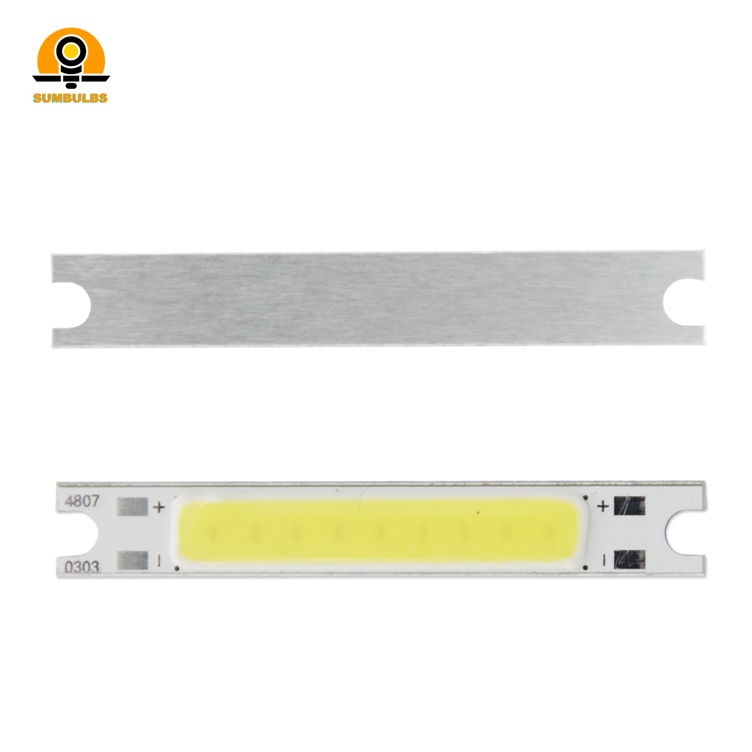 Lámpara de pared LED fuente de luz 48x7mm Mini tamaño pequeño 3W DC 9V-11V 300mA COB bombilla Chip a bordo barra tira para lámpara de mesa de escritorio DIY