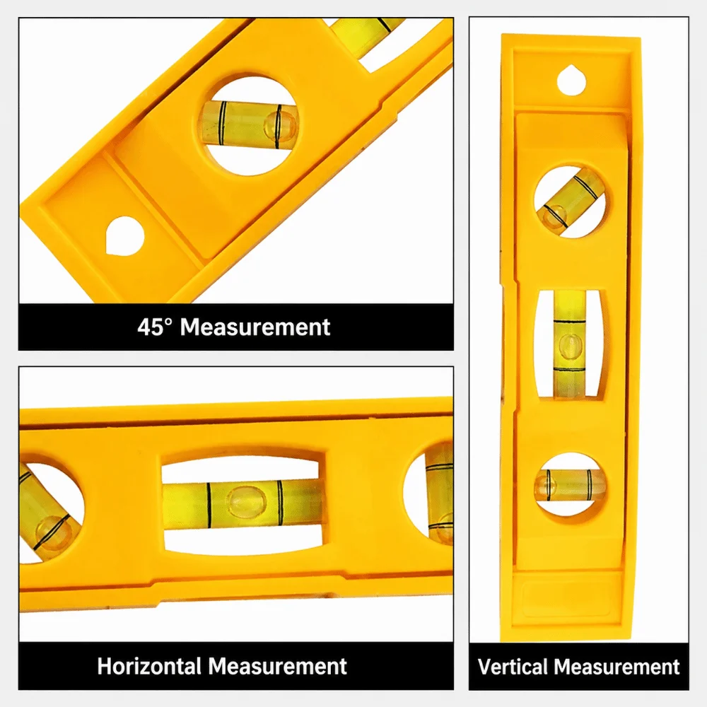 6 Inch Magnetic Level Built In Magnet Clear Bubble Vial Balance Ruler Accurate Readout Light Compact Body Mini Spirit Level