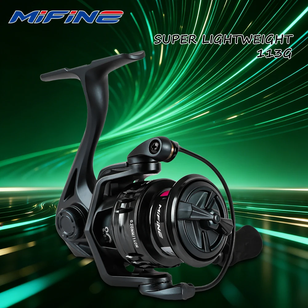 Mifine WREN NANO ULTRALIGHT SPINNING REEL Größe 800/1000 Hochgeschwindigkeits-Übersetzungsverhältnis 5,2:1 Max Bremskraft 4KG 5+1BB Angelrolle Forelle Barsch