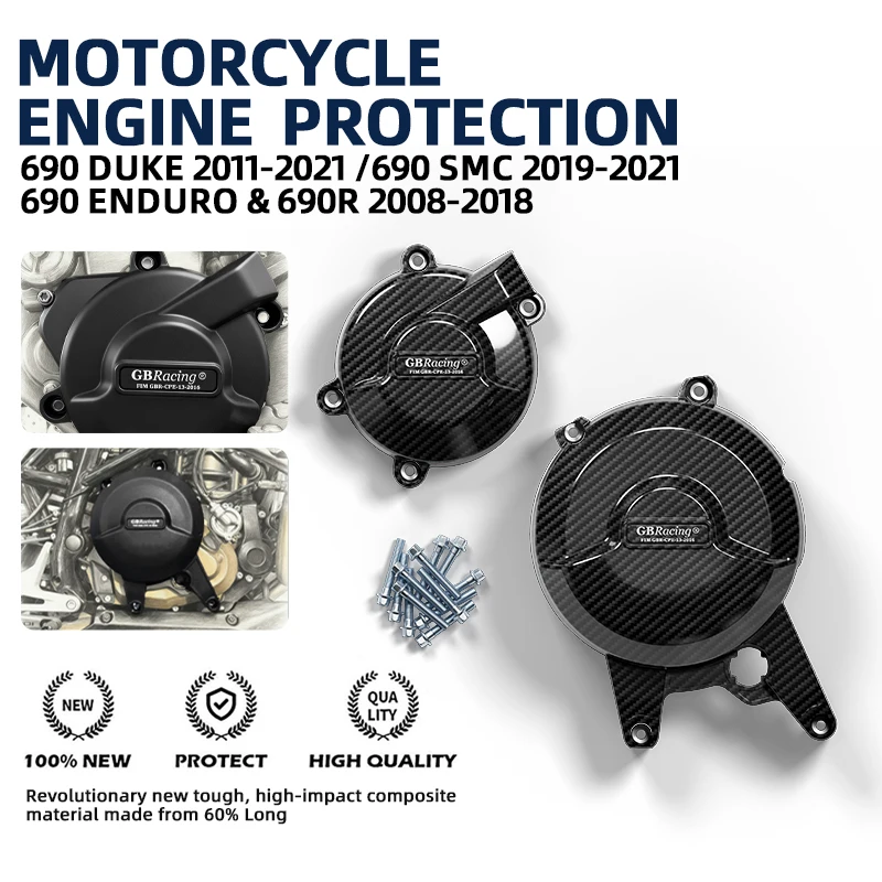 Para 701 SUPER MOTO 2015-2023, 701 ENDURO 2016-2020, SVARTPILEN 701 2018-2020: Cubierta del alternador, embrague y impulsos, cubierta secundaria del motor