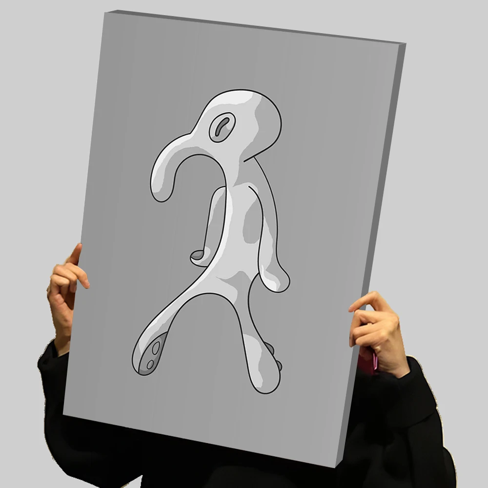 Squid Ward Funny Prints Poster Custom Canvas Painting Wall Art Photos for Living Room Decor Wand Deko Interior Decoration Gaming