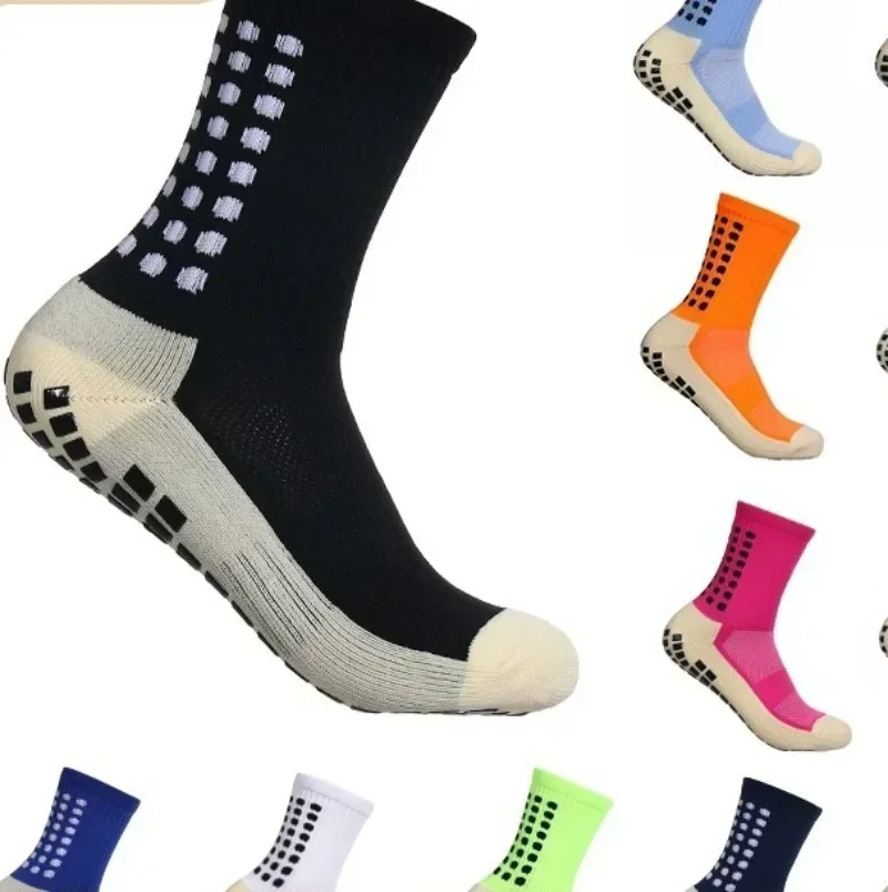 Men's Football Soccer Socks Sports Cycling Grip Socks Anti Slip Non Slip Grip Pads for Football Basketball New