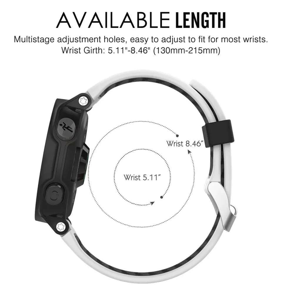 สำหรับนาฬิกา Garmin Forerunner 735XT 735/220/230/235/620/630นาฬิกาซิลิโคนนุ่มสมาร์ทสายคล้องสร้อยข้อมือ Correa