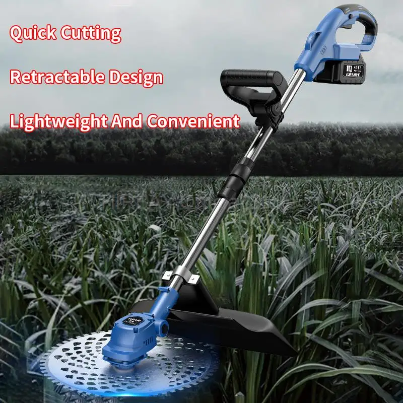 Brushless Electric Lawn Mower Cordless Cutter Household Weeder Eater 2 Types Blades Lightweight For Garden Lawn Trimming Pruning