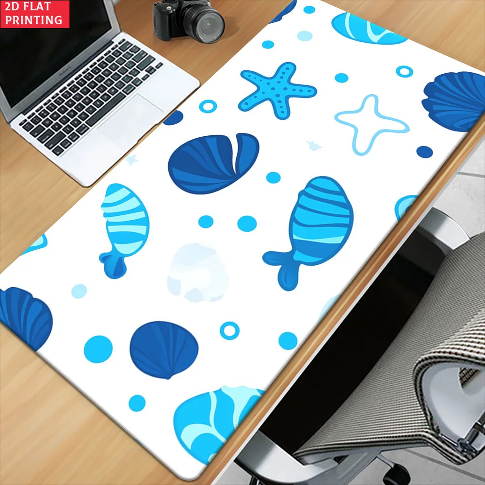 Brand Sea Tile 2D Flat Iron Art Mouse Pad XXL Non-Slip Rubber Base Multi Functional Gaming Office Desk Decor Large Computer
