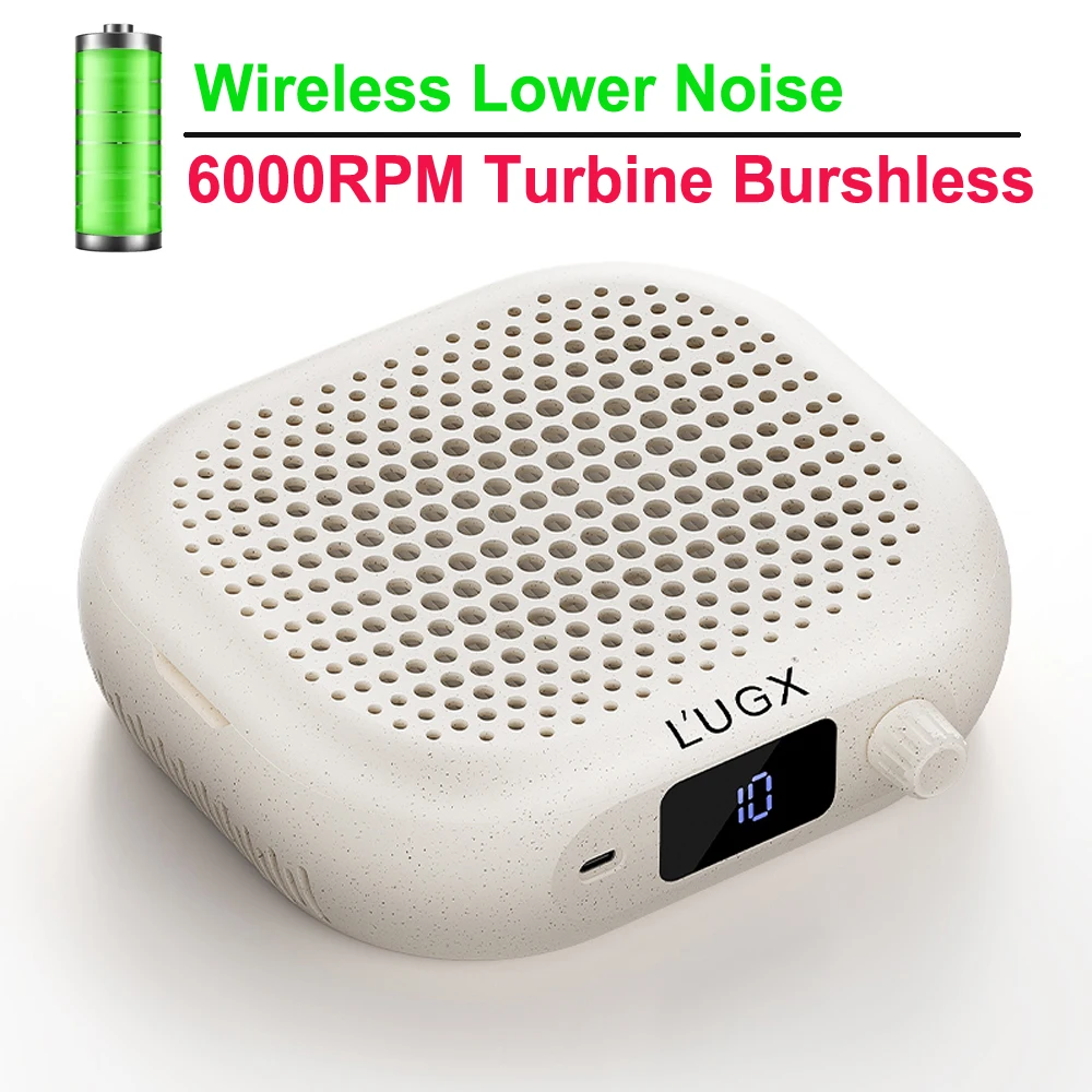 Mini Turbo Nail Dust Collector Portable Nail Dust Machine with Magnetic Stand Speed Adjustable Vacuum Cleaner Lower Noise
