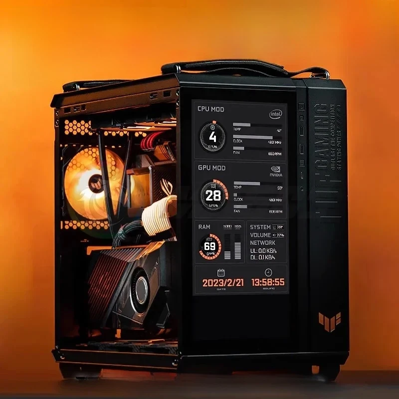 GT502 Case Monitor Screen Solution Panel Size/Themes Customized AIDA64 Gamer Secondary IPS Expand Dsiplay
