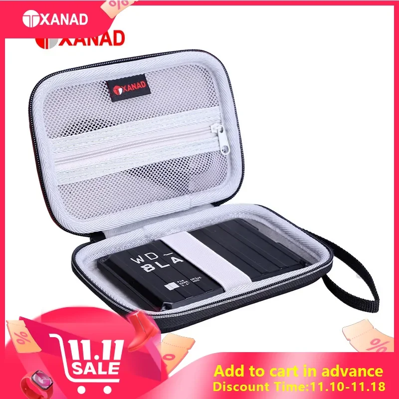 XANAD EVA Hard Storage Bag for WD Black Game Hard Drive Case Protective Carrying Box