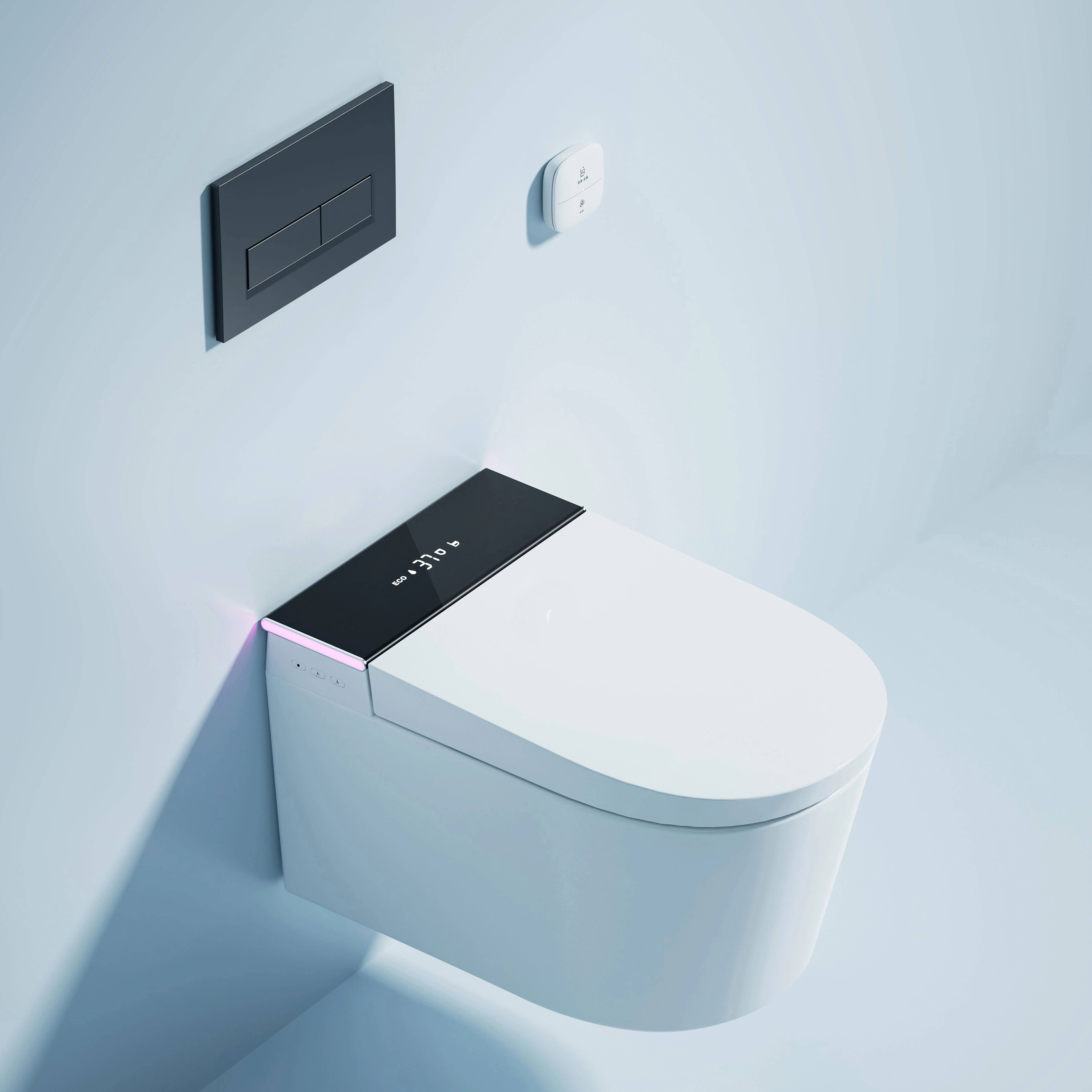 In Stock Smart Toilet Bidet Wall-Mounted Electric Toilet with Remote Control P-Trap Drainage Built-In Water Tank