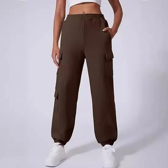 Thiened Fce pantalons de sport pour femmes décontracté Sle avec kets pantalons de course automne Faion 2024 taille élastique