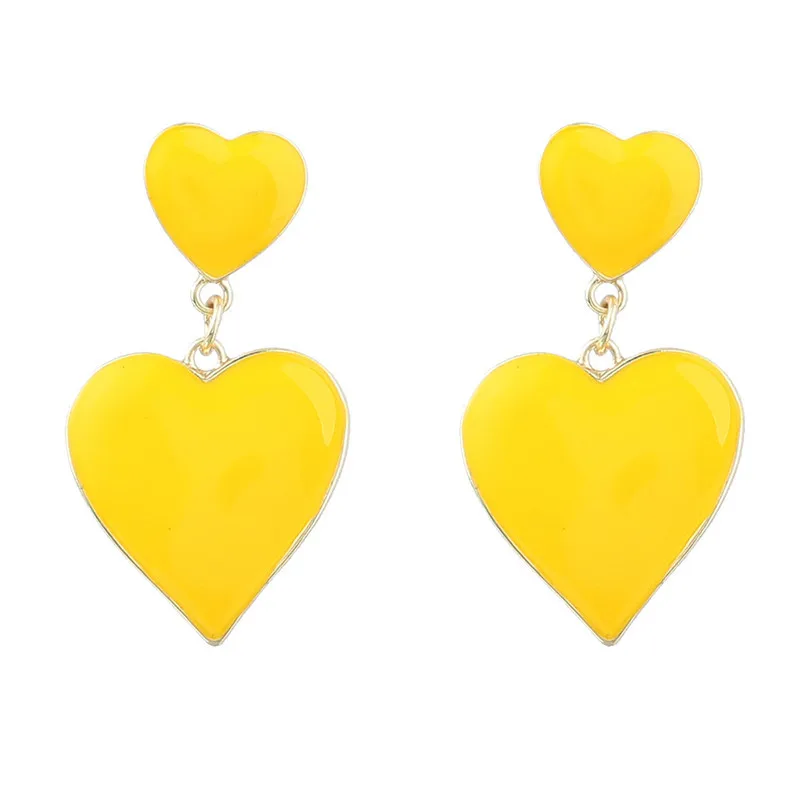 Trending Double Heart Drop Earrings In 2024 Fashion Jewelry Party Girls Personality European Popular Dangle Earrings Gifts New