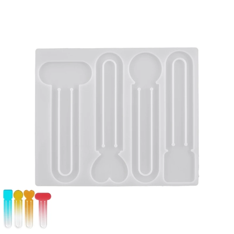 Silicone Page Marker Mold for Handmade Resin Bookmarks, Office Supplies Casting Mould Jewelry Craft Gift Making E0BF