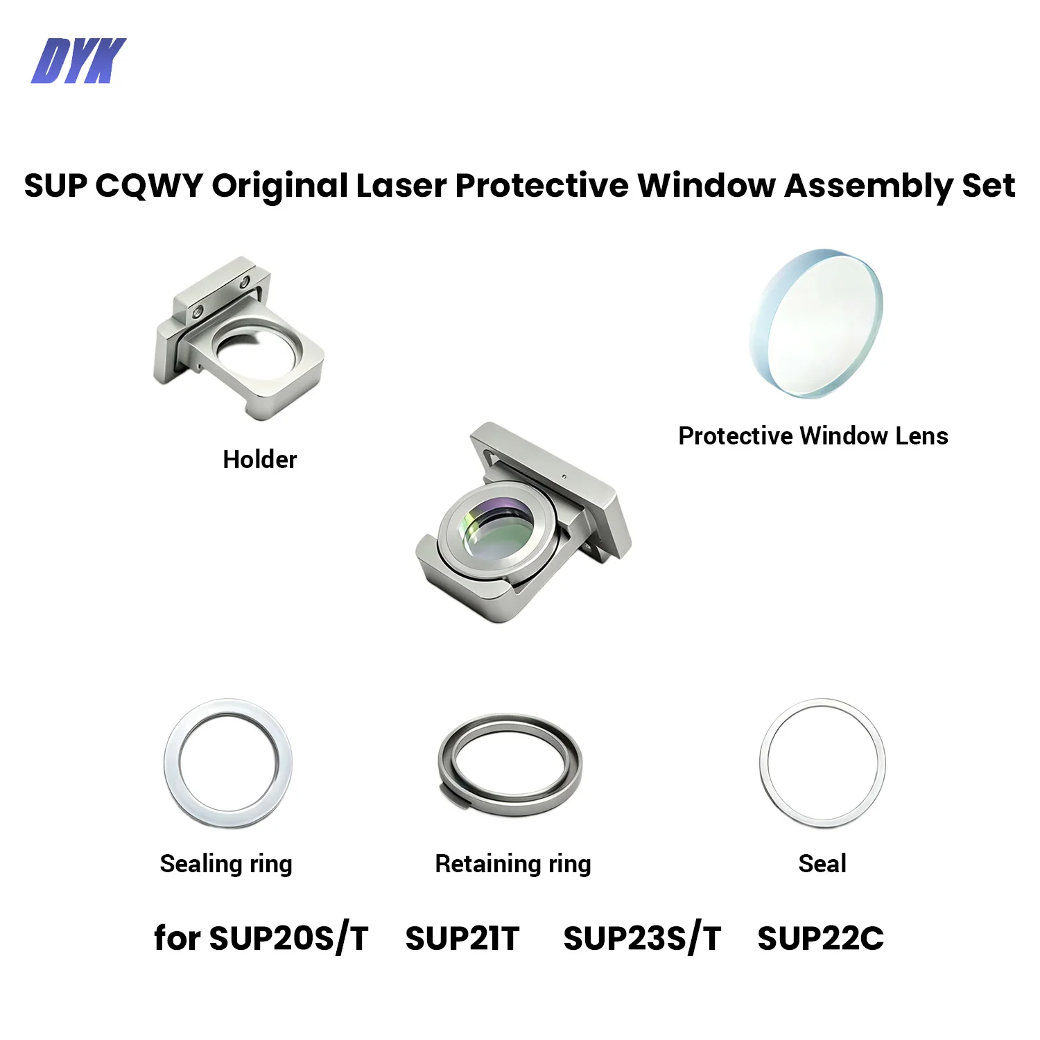 SUP CQWY Original Laser Protective Window Assembly Set D18T2 Protective Lens for SUP21T SUP23T/S Laser Welding Gun Accessories