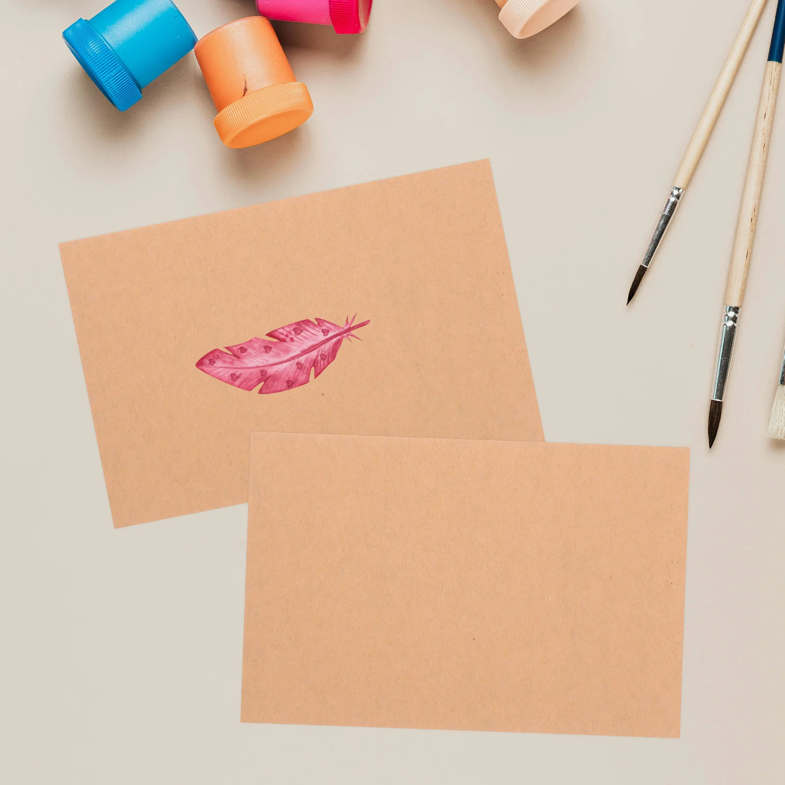 

100 pcs 15X10Cm Blank Kraft Postcards Diy Drawing Blank Greeting For Printing Postcards For Mailing Wedding Invitations Thank