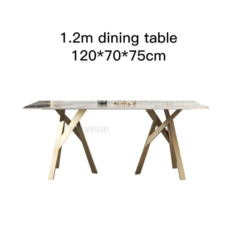 Post Modern Light Luxury Simple Nordic Slate Dining Table Creative Large And Small Family Dressing mesas de comedor furniture