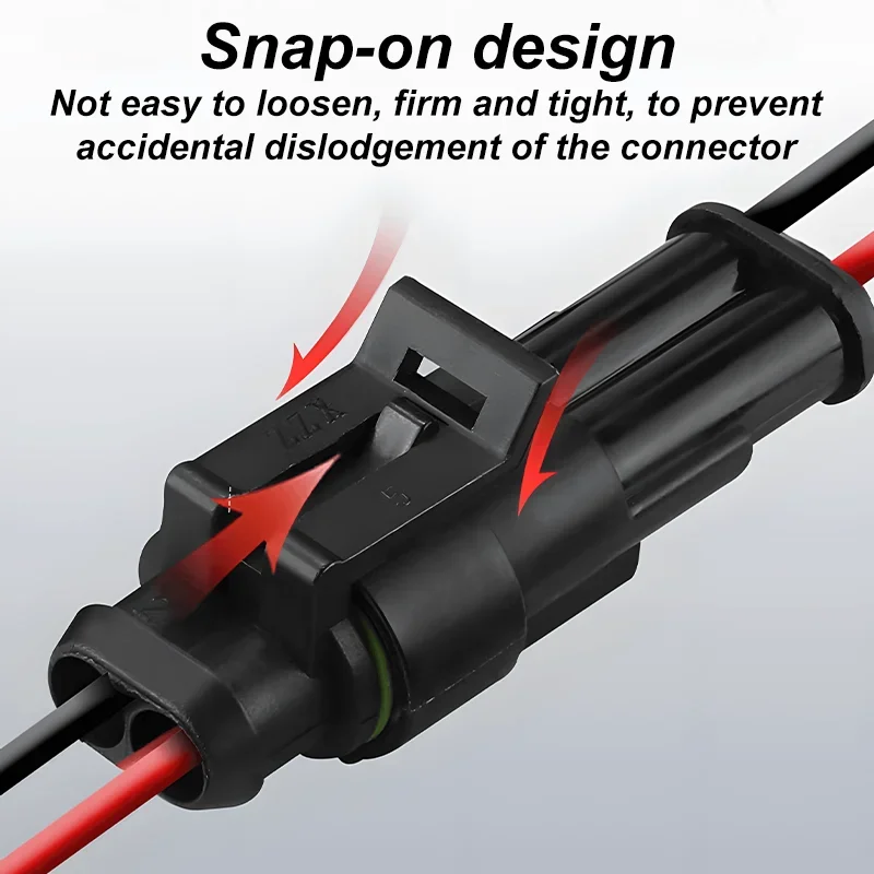 2 Pin Way Plug Waterproof Automotive Car Wire Electrical Connectors Plug With Wire For Car Motorcycle Scooter Marine 10/12/20pcs