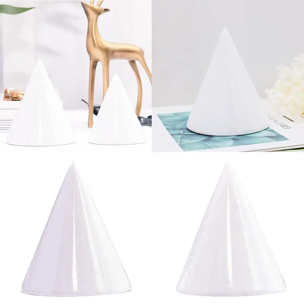 

White Resin Cone Jewelry Holder Stand for Bracelets Watches Anklets Display or Organizer Rack