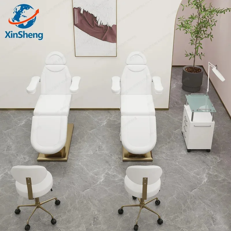 XinSheng-cama de cuidado de belleza con elevación eléctrica, silla de diagnóstico ajustable para clínica hospitalaria, salud, tienda de SPA, sofá, muebles de cuero
